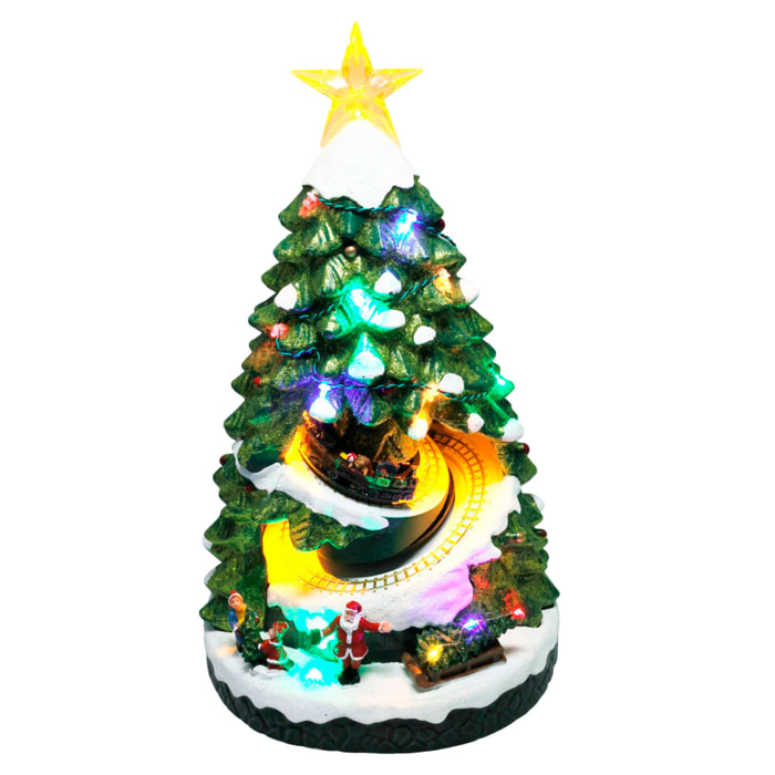 Árbol navideño con luces led y movimiento 21x22,5x38,8cn