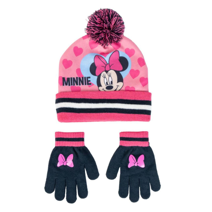 Set gorro y guantes infantil unisex "Minnie"