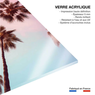 Tableau palmier rose beverly hills sunset  Tableau plexiglas