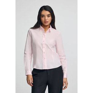 Camicia rosa slim fit con logo Rigby Go