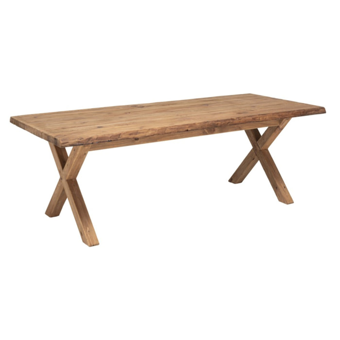 SANDY - Table à manger rectangulaire 220x100cm bois Pin recyclé