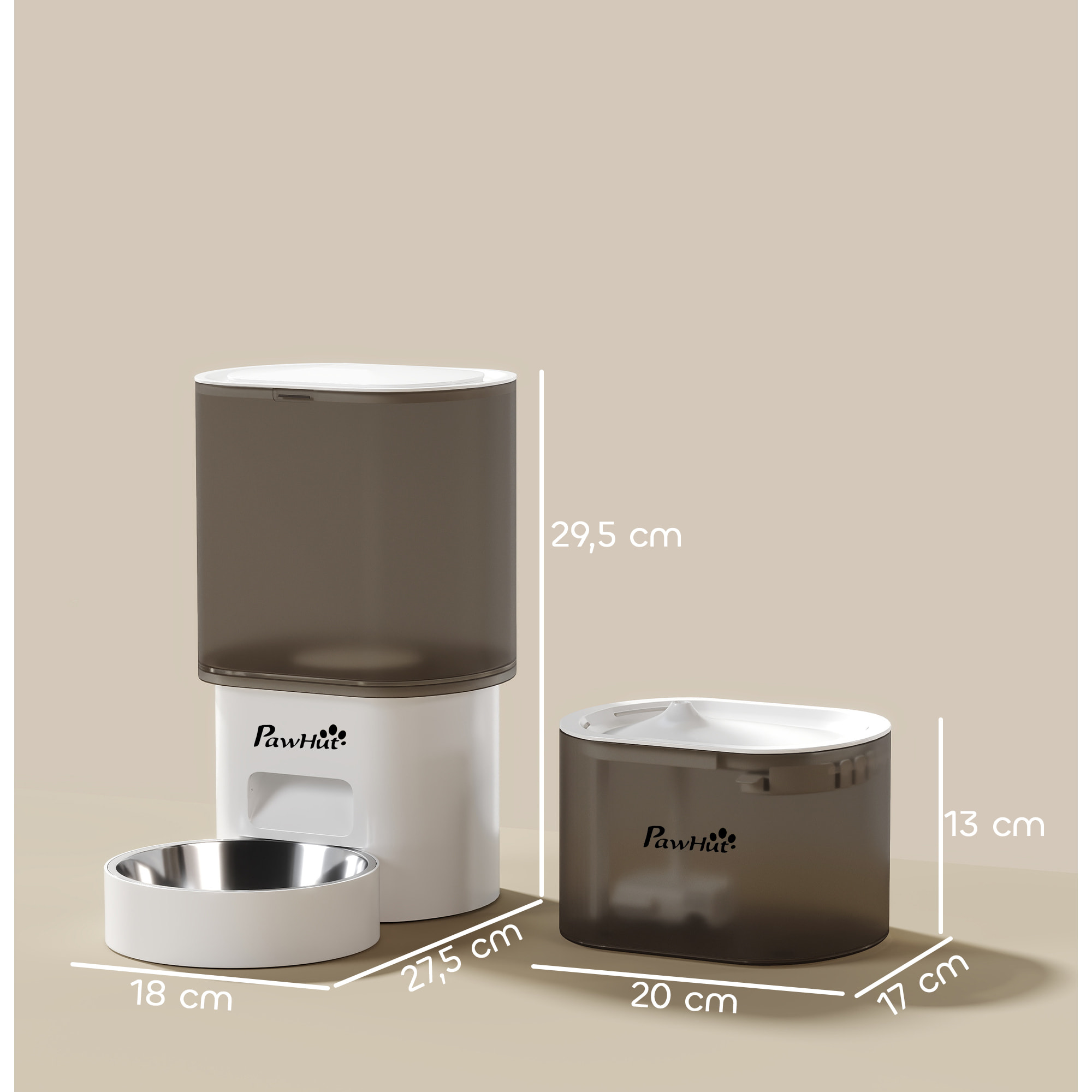 Comedero Gato Automático Dispensador Comida Gatos Perros de 3L con Control de App 1-10 Comidas al Día Filtros y Luz LED Juego de Comedero y Bebedero Automático Silencioso con Cable USB o Pilas