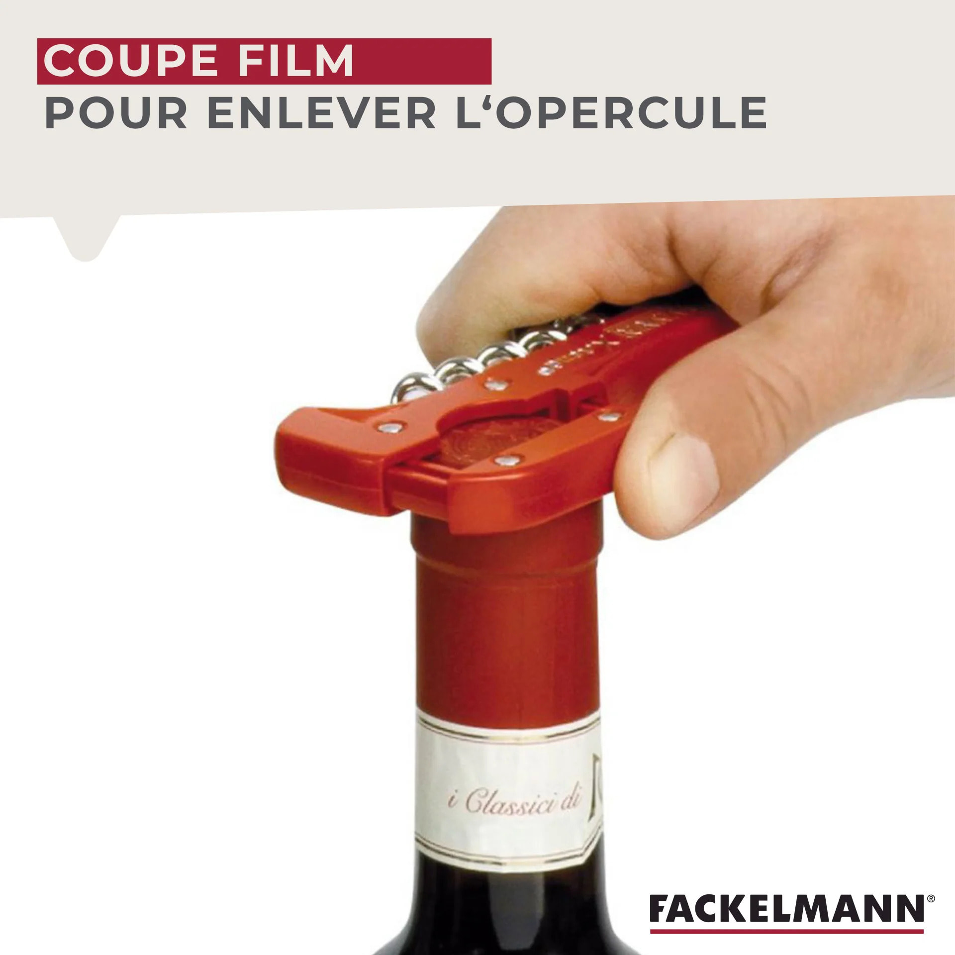 Tire-bouchon décapsuleur 13 cm Fackelmann Bar Concept