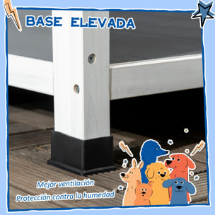 Caseta de Madera para Perros 101x66,5x70,5 cm Casita para Mascotas con Techo Abatible Frontal de Acrílico Puerta con Cortina y Fondo Extraíble Gris Oscuro