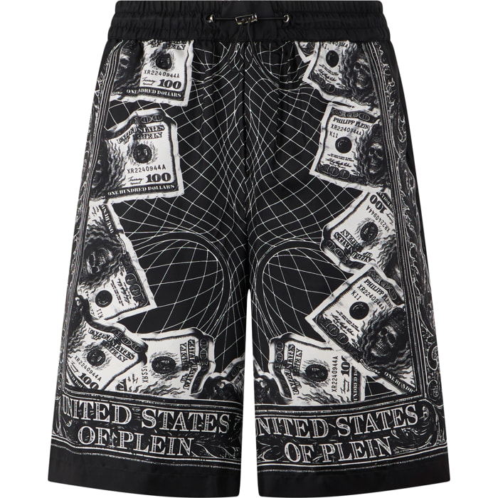 PHILIPP PLEIN Bowling Shorts Skull Dollar