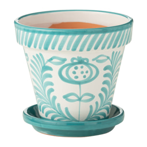 J-Line cache-pot Granada Handmade + Painted - céramique - jaune - small - Ø21 cm
