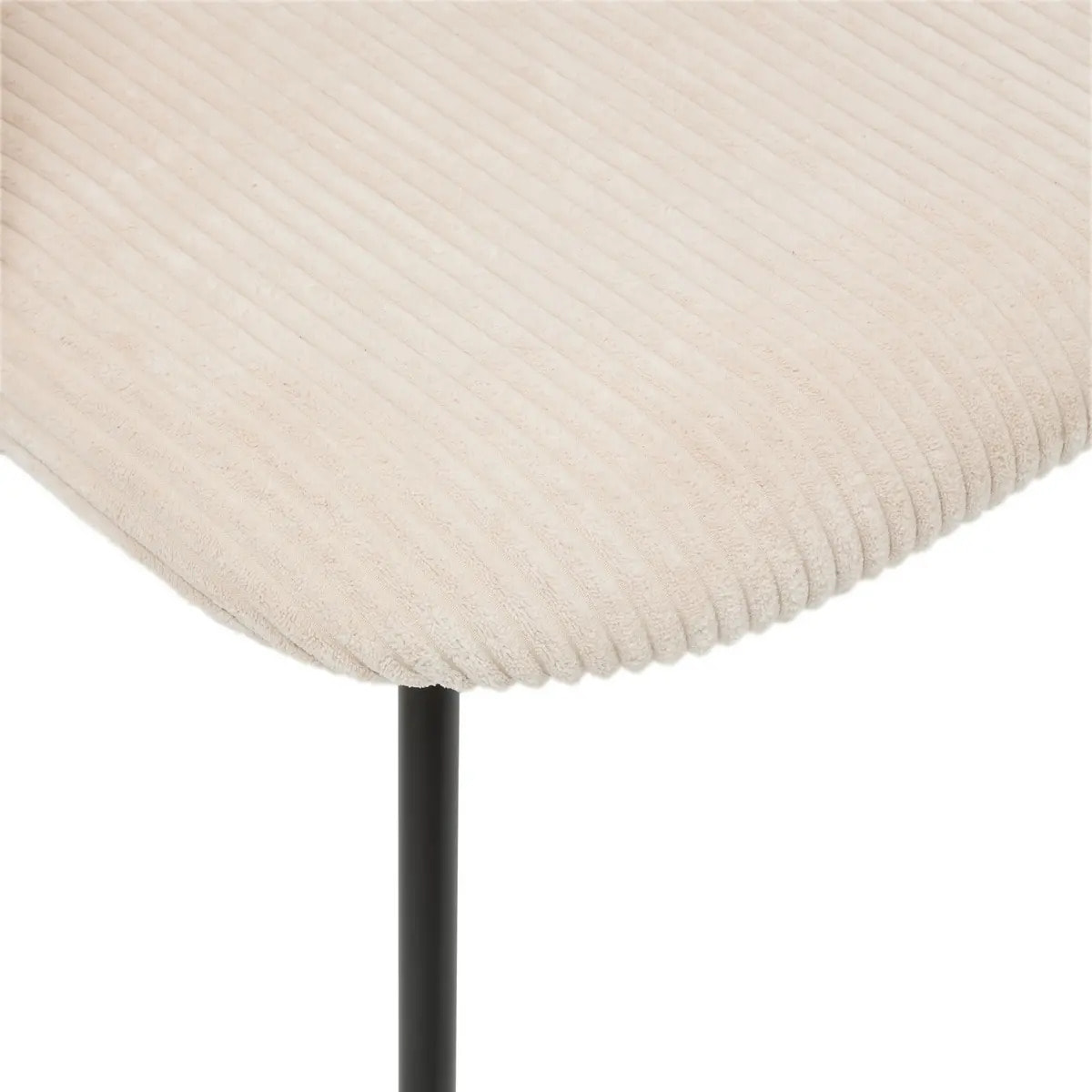 Chaise Raven H.81cm tissu côtelé crème