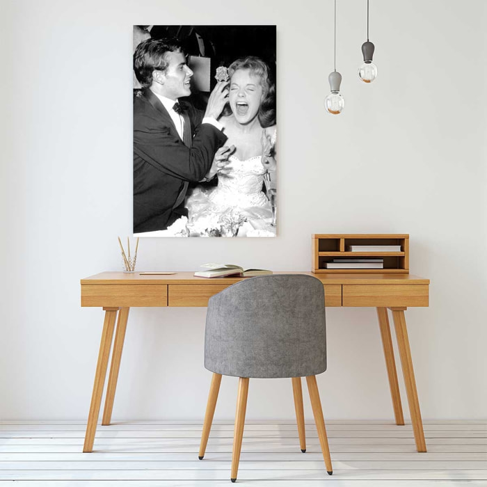 Tableau noir et blanc photo de Romy Schneider Tableau plexiglas