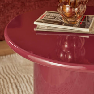 Table basse Douglas ronde D.80cm rouge