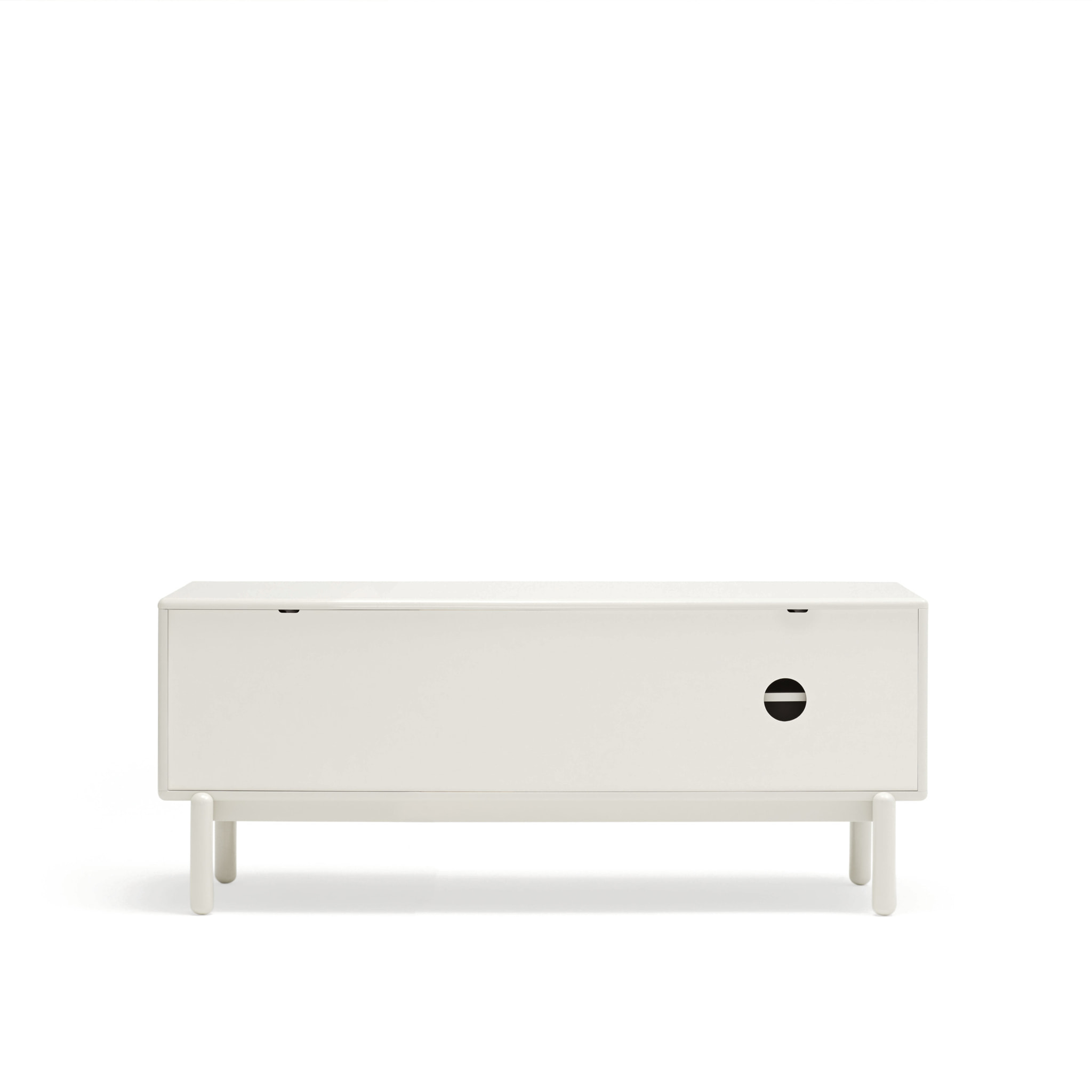 Mueble de televisión Arista con 2 cajones y 1 puerta abatible negro
