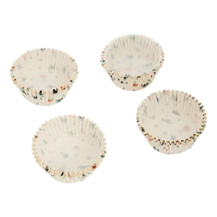 Caissettes papier à muffins Anniversaire D7,5cm blanc