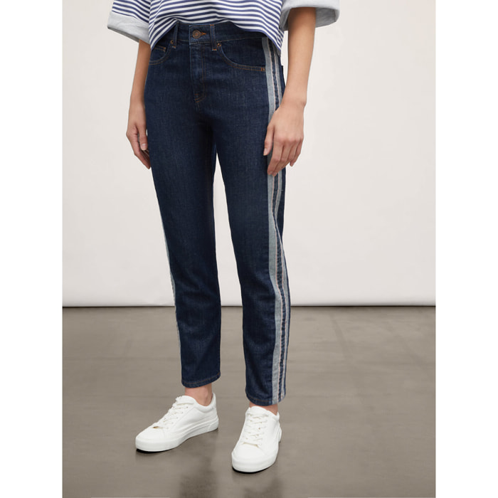 Motivi - Jeans regular con bande laterali - Blu