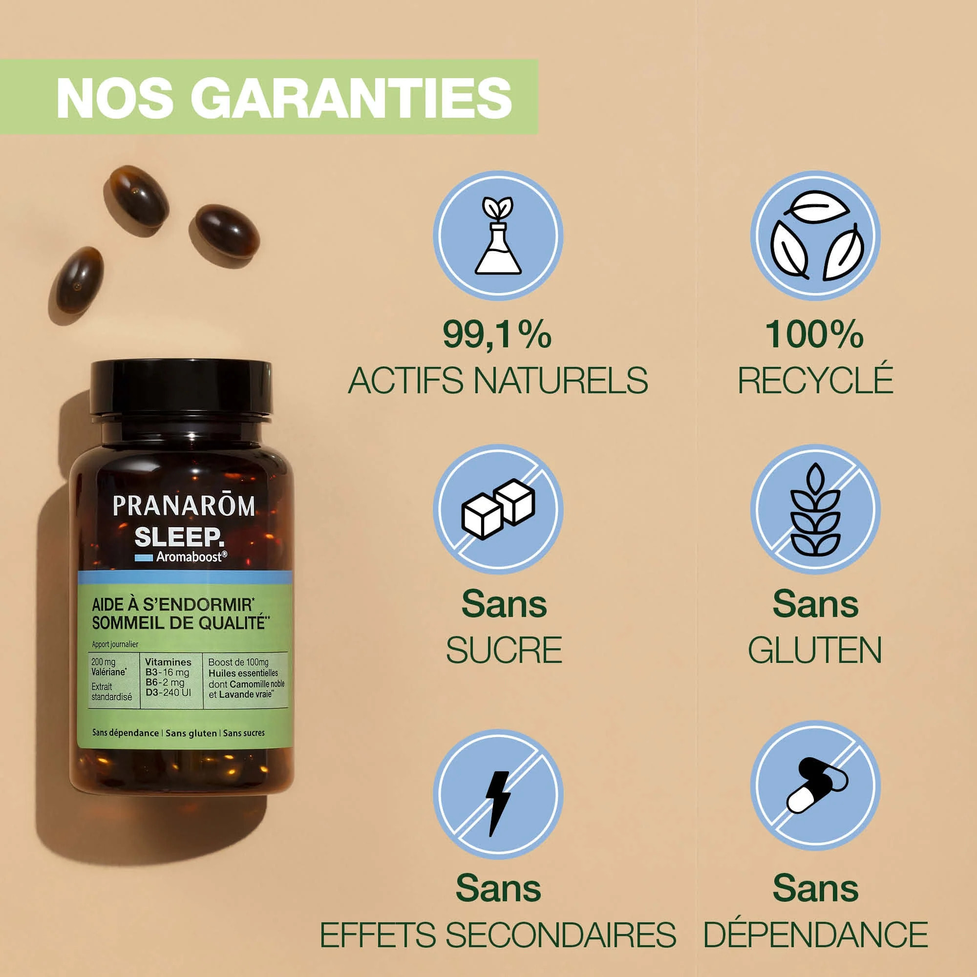 Pranarom - Complément alimentaire Sleep - 60 capsules