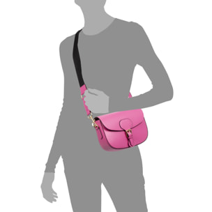 Anghiari borsa a tracolla donna. Pelle autentica finitura Ruga