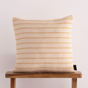 Housse de coussin jacquard 65x65 cm Agres Ocre