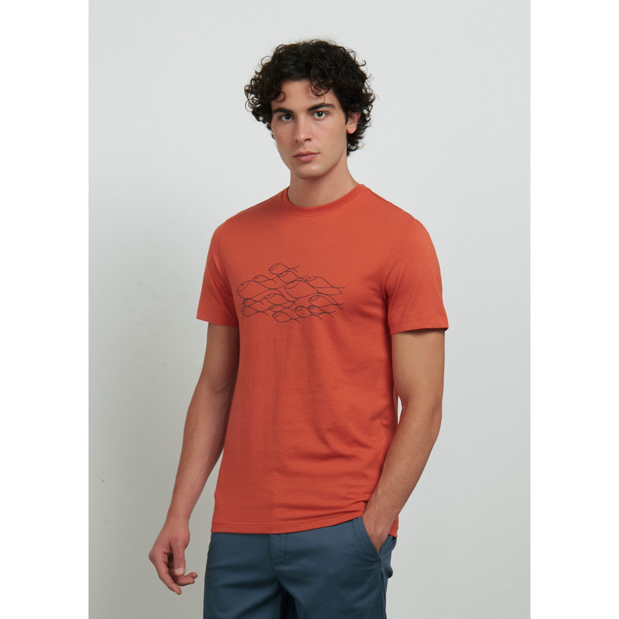 T-SHIRT ARANCIO SCURO CONBIPEL