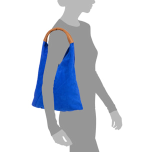 Aviano borsa mini shopper donna, per uso a mano. Pelle autentica Scamosciato.