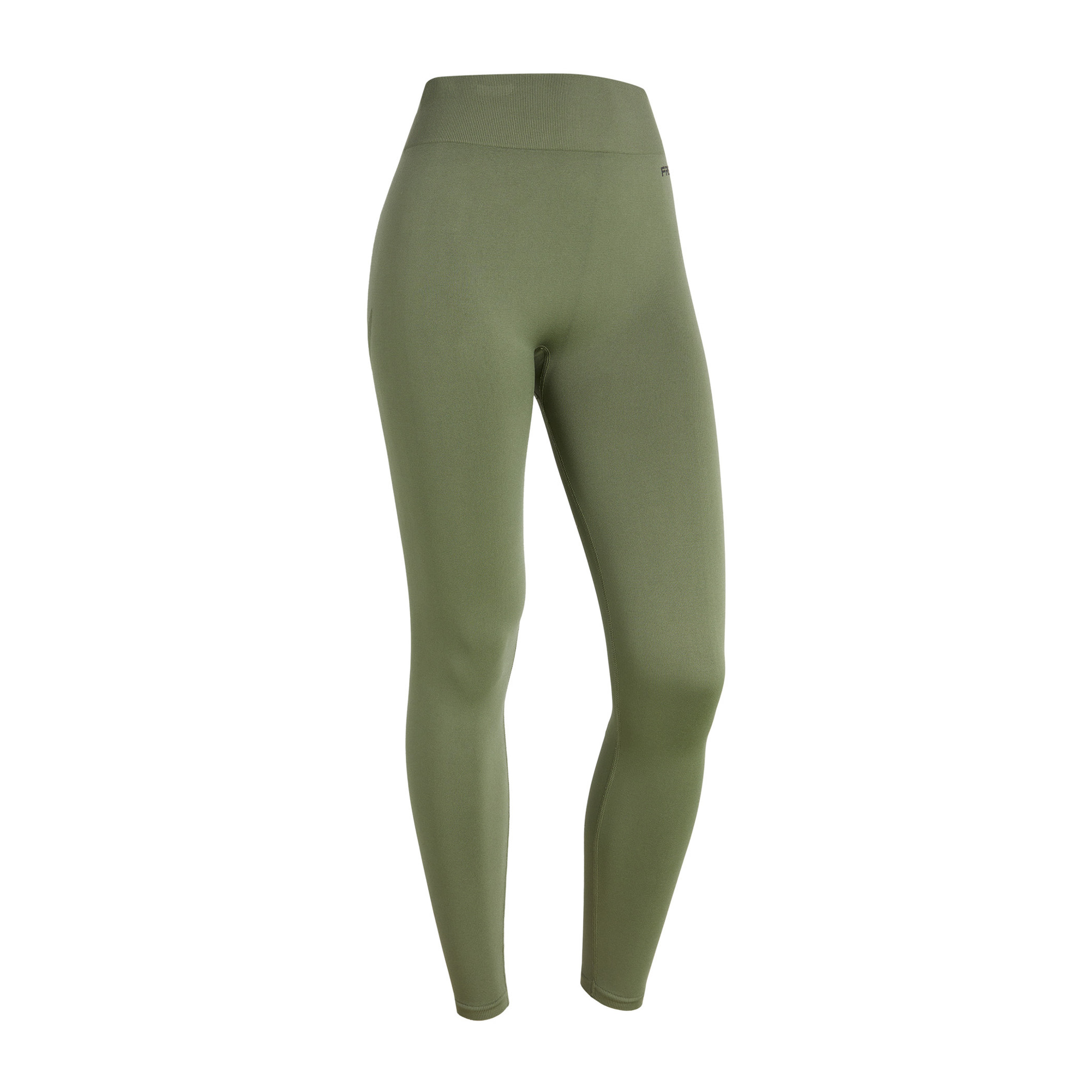 Leggings seamless vita alta in costina e lunghezza 7/8