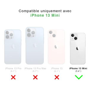 Coque iPhone 13 Mini silicone transparente Rose Pivoine ultra resistant Protection housse Motif Ecriture Tendance La Coque Francaise
