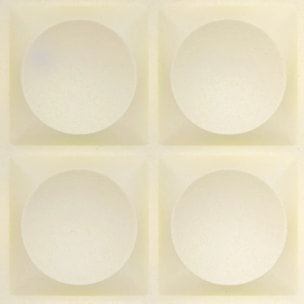 2 stickers muraux Oren rond 50x50cm blanc