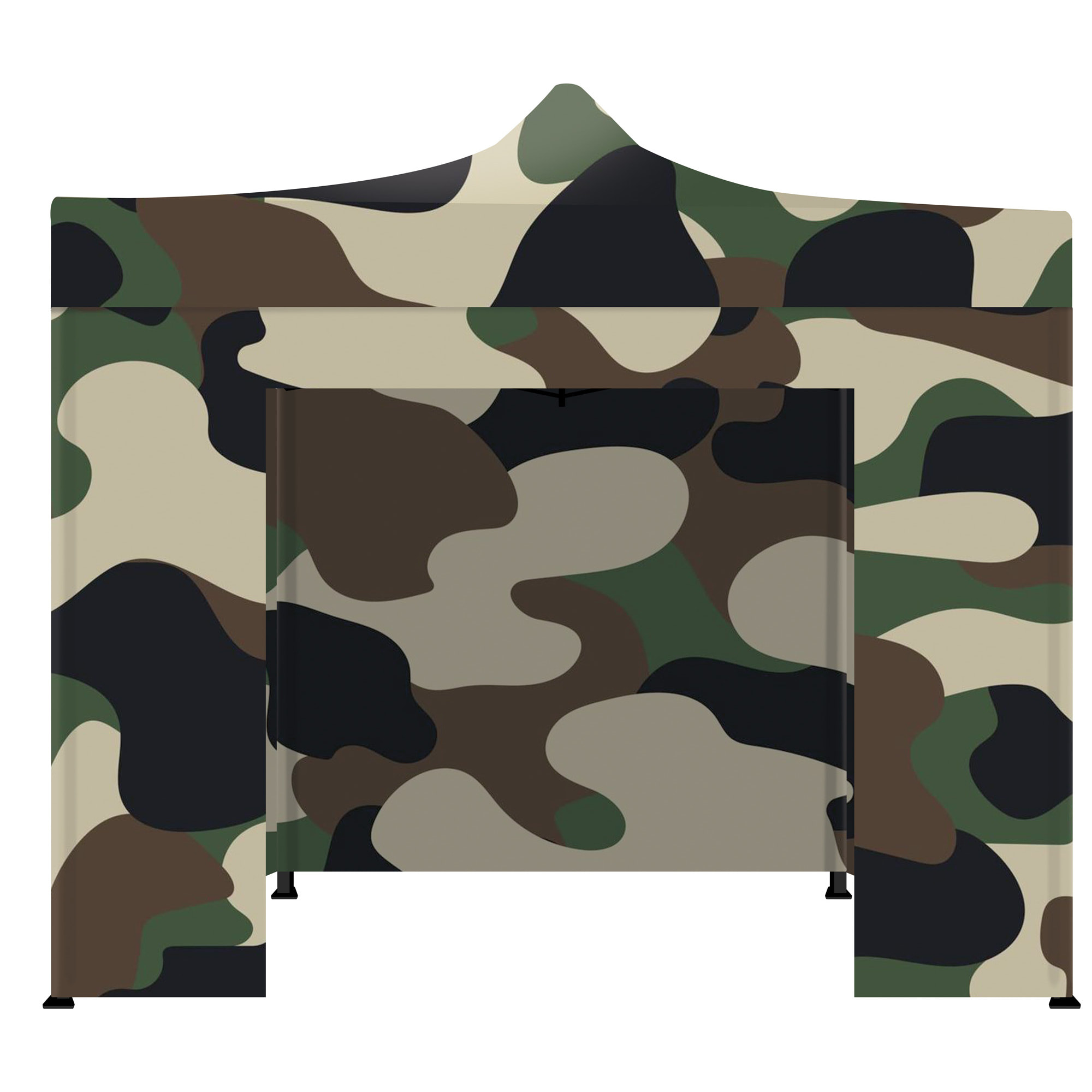 Taman Tenda / Gazebo Per Giardino 3X6 Impermeabile Tendone Pieghevole Fiere Mercati Con Teli Laterali Colore Camouflage