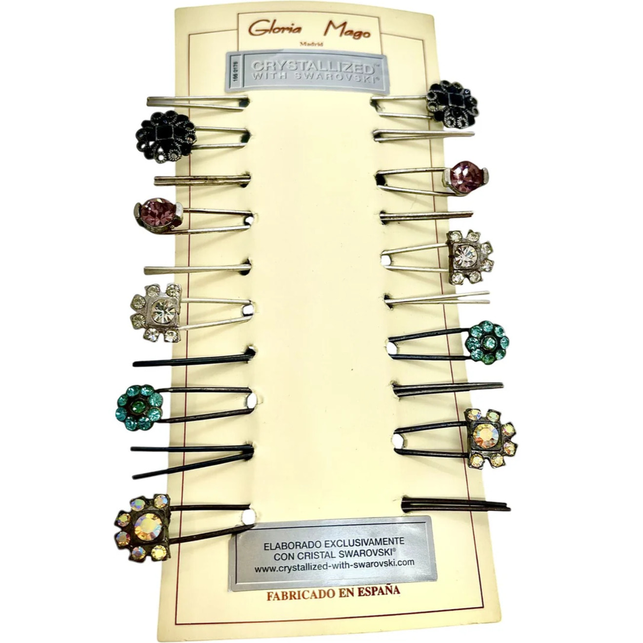 Pack 10 Horquilla recogido surtido con cristales de SW. Figuras GD