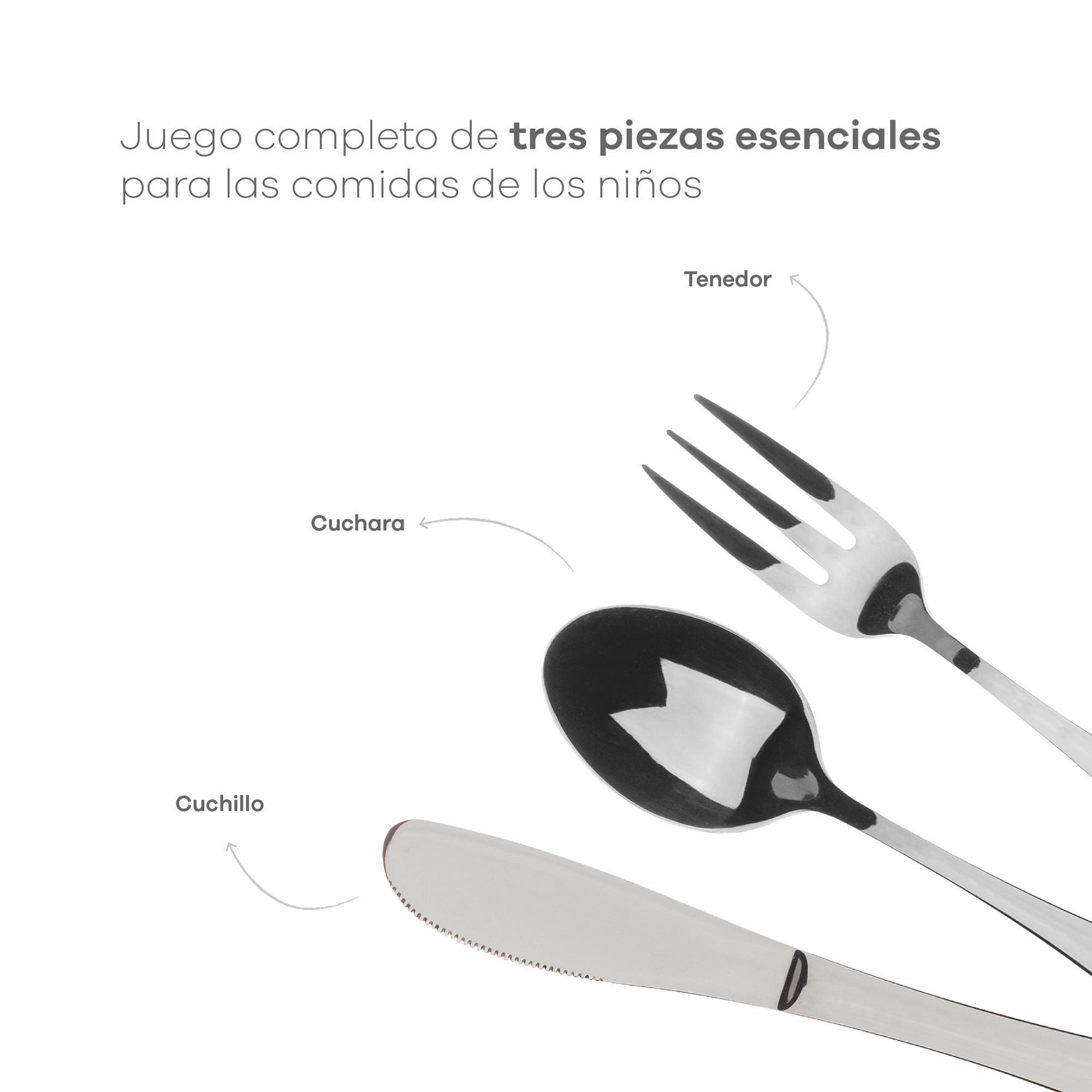 Set de 3 Cubiertos infantiles MUNICH Acero inoxidable Bergner