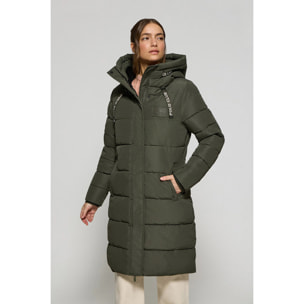 Abrigo Polar verde con capucha fija y detalles Polo Club