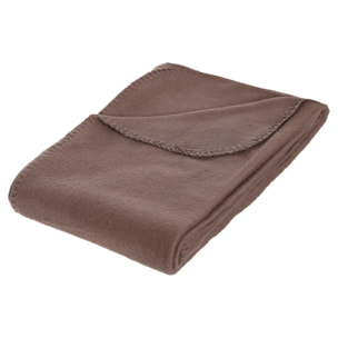 Plaid polaire gris taupe 125x150cm