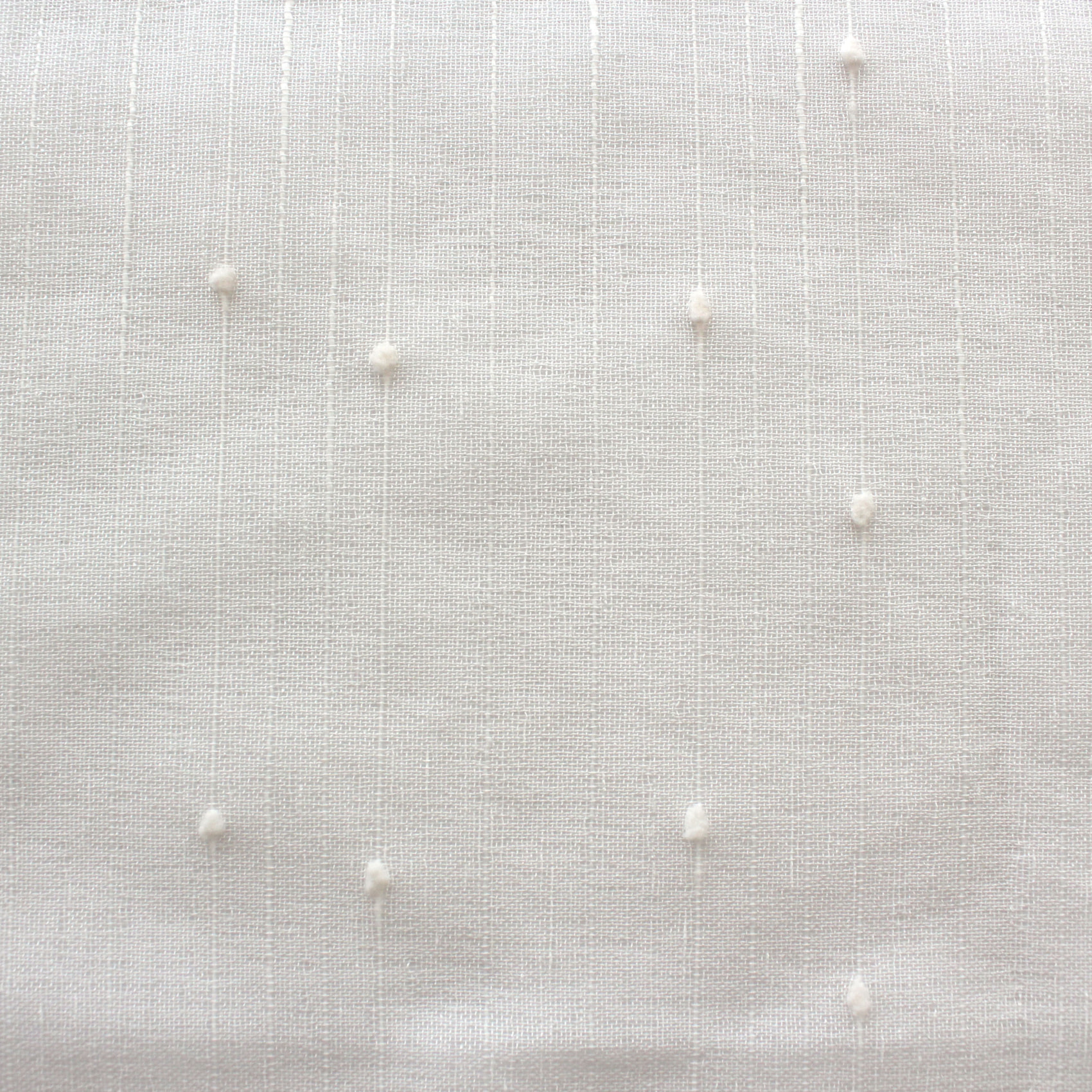 Paire de petits voilages plumetis  - Effet lin - Ecru