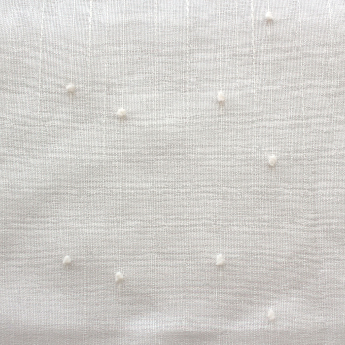Paire de petits voilages plumetis  - Effet lin - Ecru
