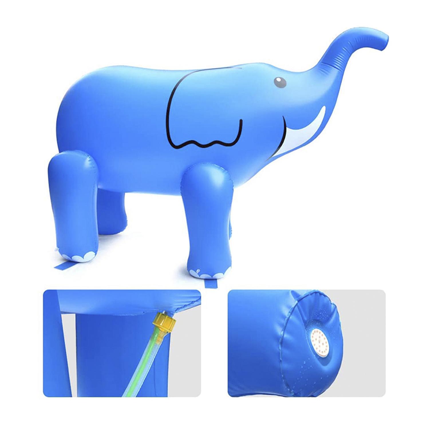 Elefante gigante inflable con aspersor de agua en la trompa. 220x160cm.