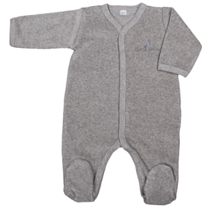 Pyjama velours coton bio Gris