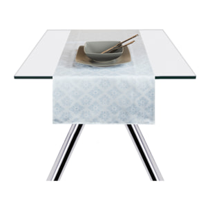 Runner 45×140 cm Excelsa – Jacquard, Cotone Bianco