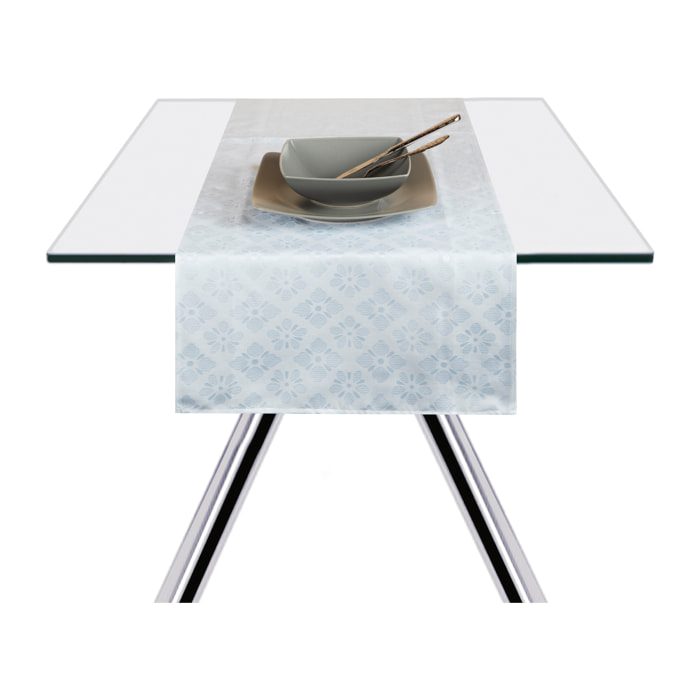 Runner 45×140 cm Excelsa – Jacquard, Cotone Bianco