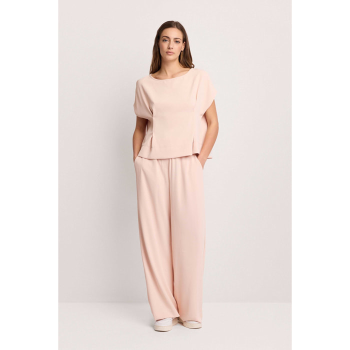 Kocca - Blusa scollo a barchetta Donna, Tinta unita, Scollo a barca