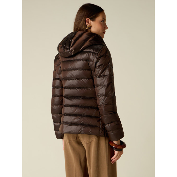 Oltre - Piumino lightweight con cappuccio - Marrone