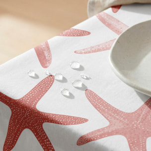 Nappe anti-taches OCEANA CORAIL - en 100 % coton