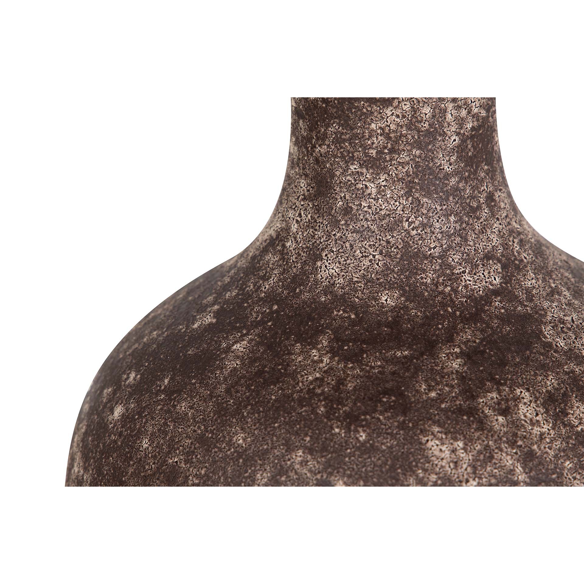 Florero Ceramica Marron 22x22x35 Cm