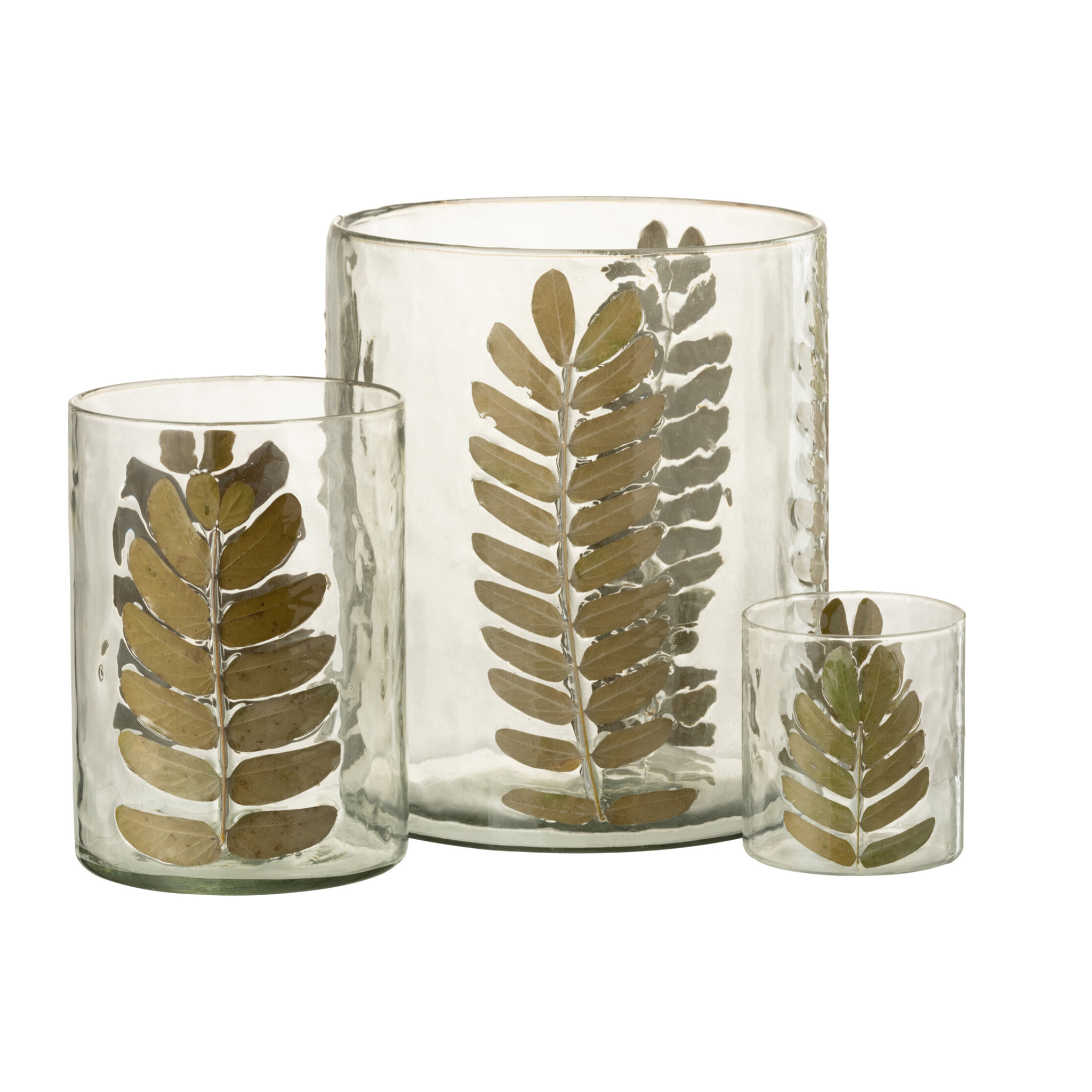 J-Line Vase Or Feuille Large