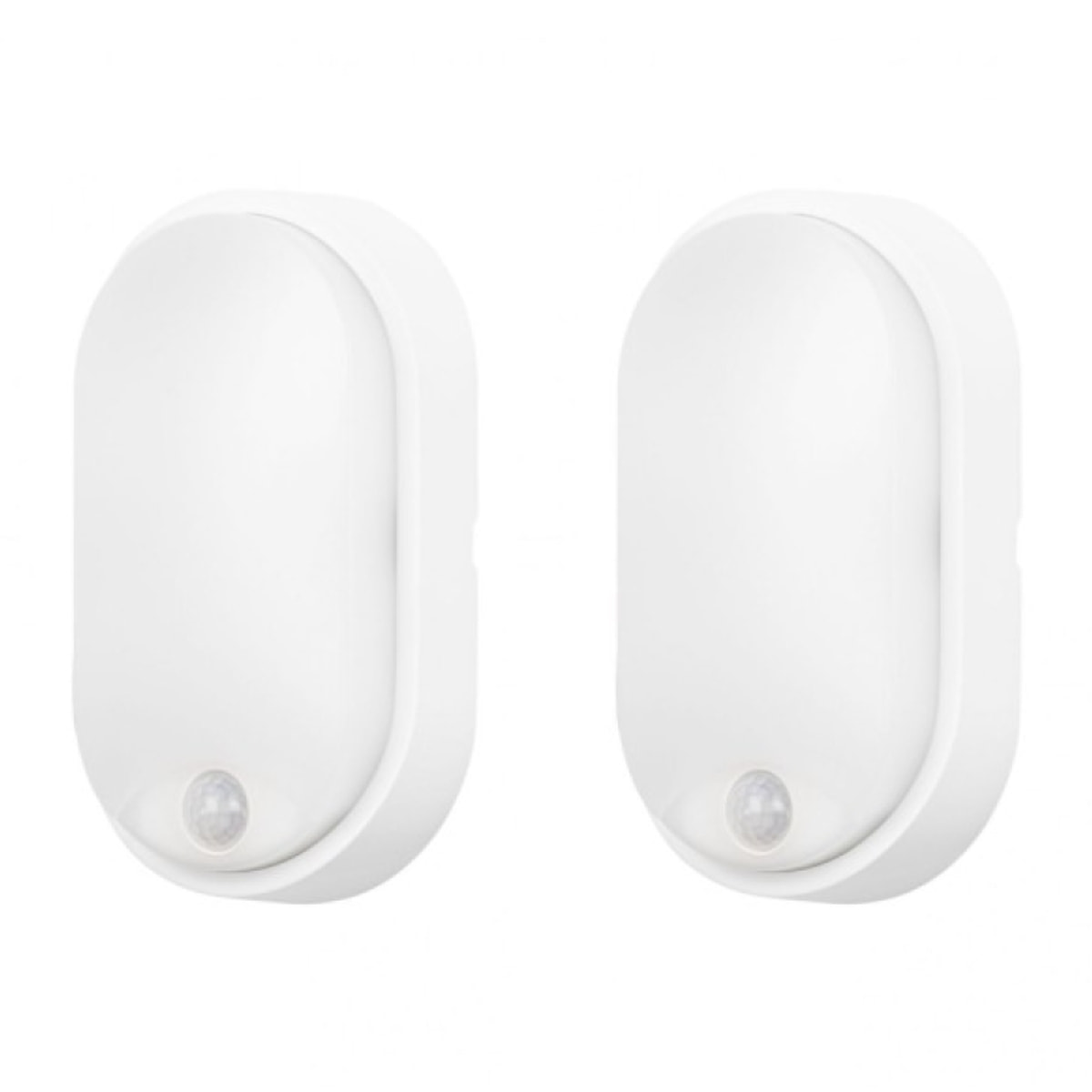 FORLIGHT MOO (2uds) Aplique de Pared Exterior LED IP54 Sensor Crepuscular de Movimiento Temperatura Regulable. Color Blanco