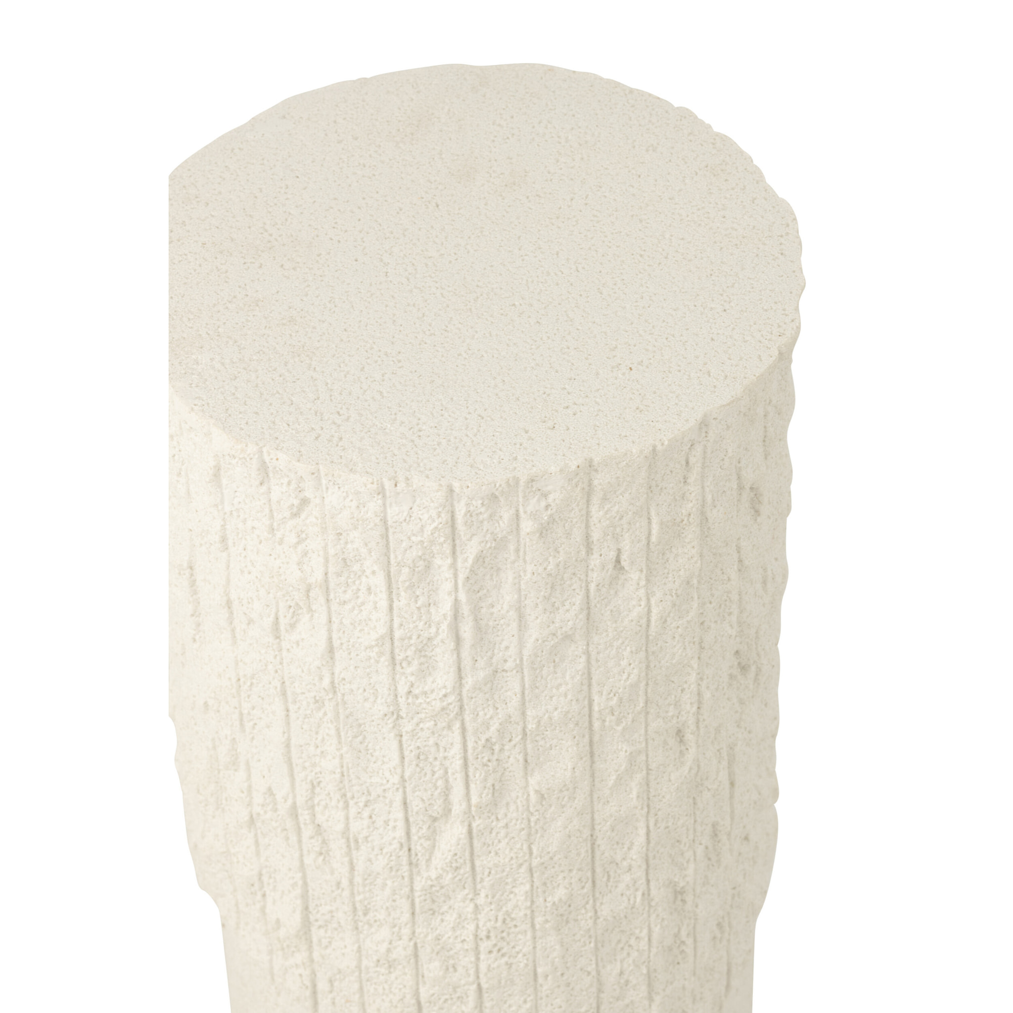 J-Line socle Rocky Relief - polyrésine - blanc - medium