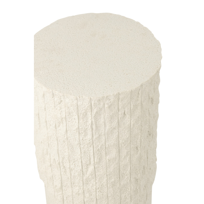 J-Line socle Rocky Relief - polyrésine - blanc - medium