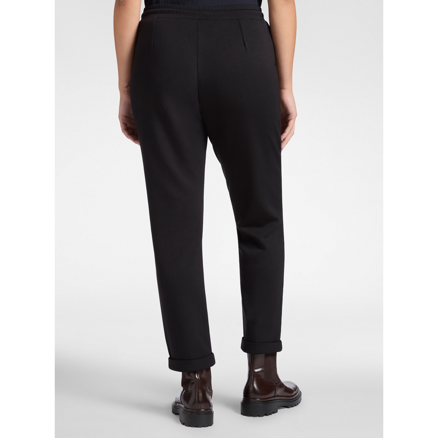 Elena Mirò - Pantaloni joggers in scuba - Nero