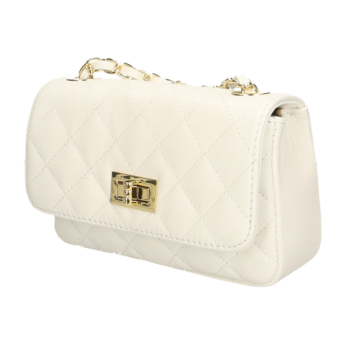 Chicca Borse Borsetta Clutch Bianco