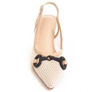 Zapatos de Tacón - Beige - Altura: 6 cm