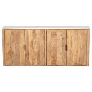 Aparador Madera Mango Marmol Felo 180x40x80 Cm