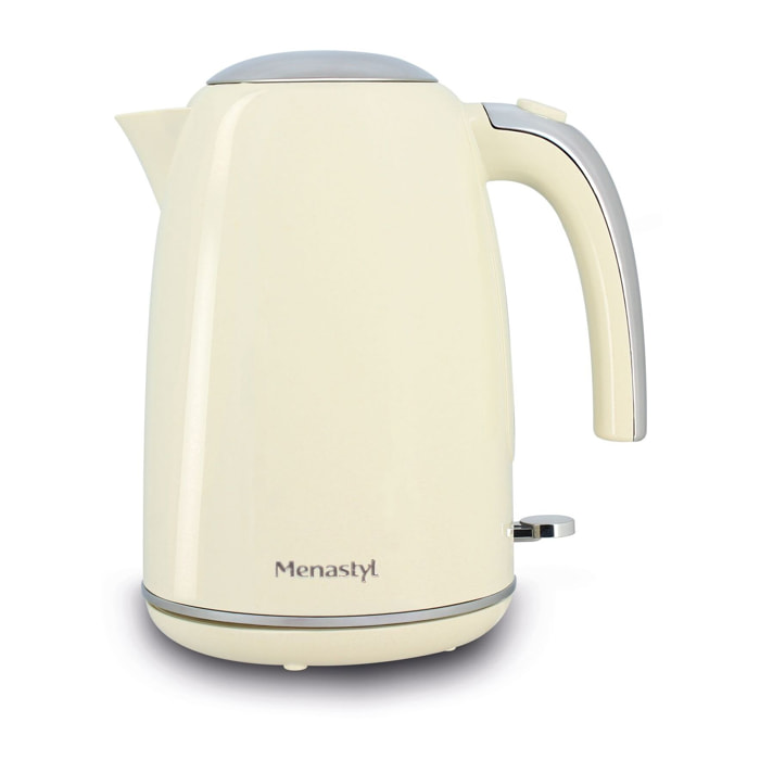 Bouilloire en acier inoxydable 1,7L crème RETRO