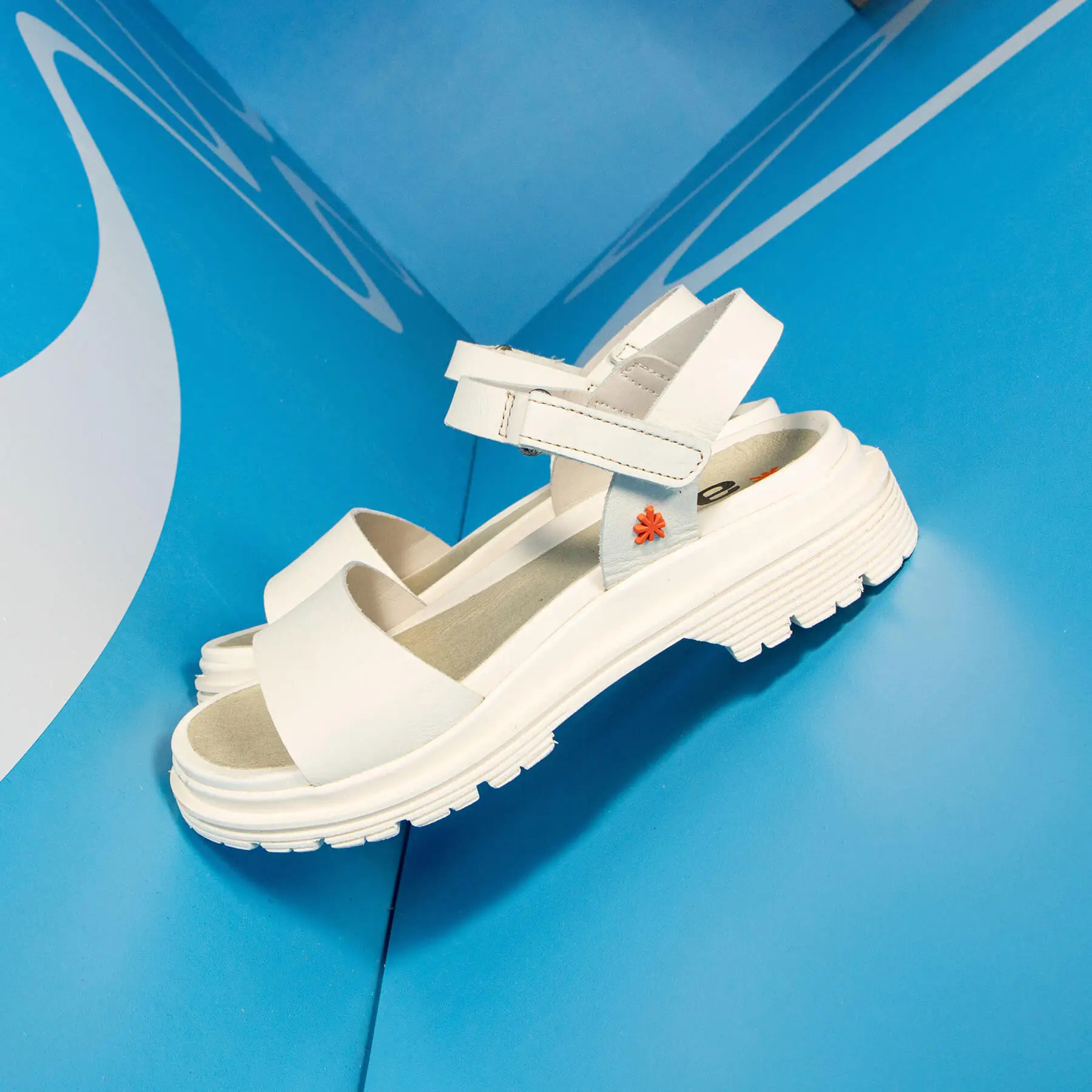 Sandalias 1548 NAPPA WHITE-BLUE/ BIRMINGHAM color White-blue