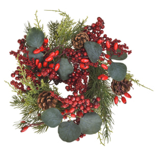 Corona natalizia - Pezzi 2 - 30xH9x30cm - Bianchi Dino SpA